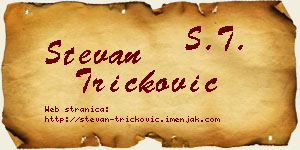Stevan Tričković vizit kartica